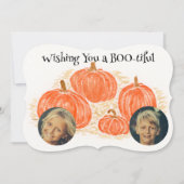 ハロウィーンのカボチャの写真 カード (正面)