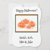 ハロウィーンのカボチャの写真 カード (裏面)