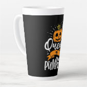 ハロウィーンのカボチャの女王 カフェラテマグ (左アングル)