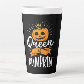 ハロウィーンのカボチャの女王 カフェラテマグ (正面)