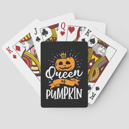 ハロウィーンのカボチャの女王 トランプ (裏面)