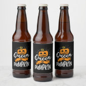 ハロウィーンのカボチャの女王 ビールラベル (ボトル)
