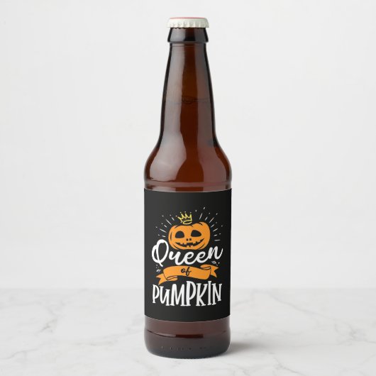 ハロウィーンのカボチャの女王 ビールラベル (正面)