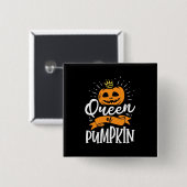 ハロウィーンのカボチャの女王 缶バッジ (正面&裏面)