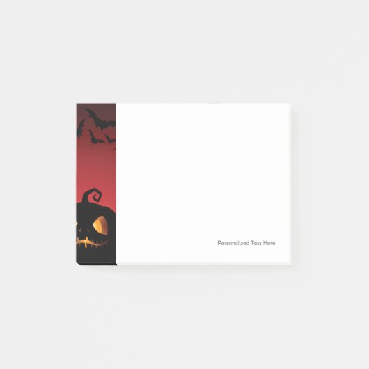 ハロウィーンのカボチャの背景 ポストイット (正面)