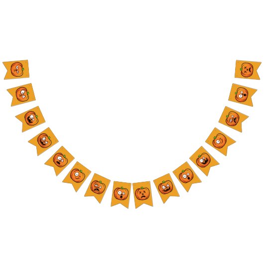 ハロウィーンのカボチャの跳ね上げバナー バンティングフラッグ (全)