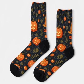 ハロウィーンのカボチャの靴下 ソックス