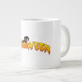 ハロウィーンのカボチャの魔女 ジャンボコーヒーマグカップ (正面右)