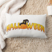 ハロウィーンのカボチャの魔女 ランバークッション (ブランケット)