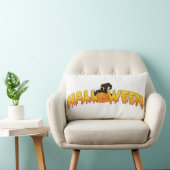 ハロウィーンのカボチャの魔女 ランバークッション (椅子)