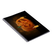 ハロウィーンのカボチャランタンとキャンドル ノートブック (右側)