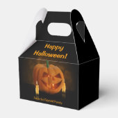 ハロウィーンのカボチャランタンとキャンドル フェイバーボックス (正面サイド)