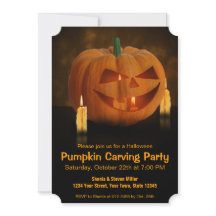 ハロウィーンのカボチャランタンとキャンドル