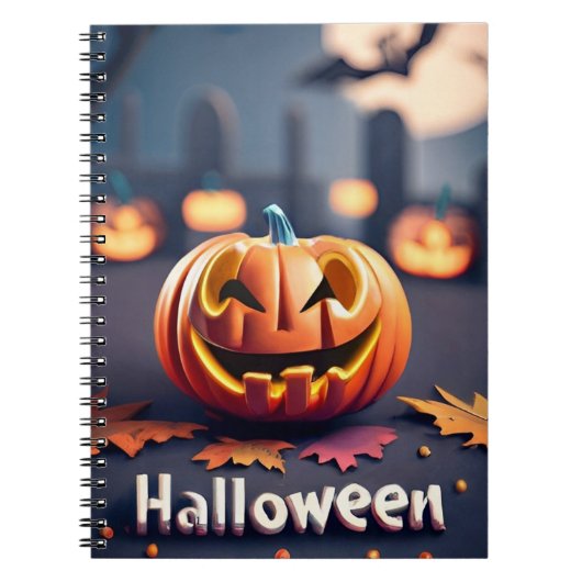 ハロウィーンのカボチャ手帳 ノートブック (正面)