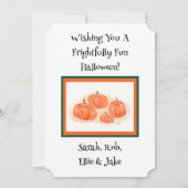 ハロウィーンのカボチャ独身のの写真 カード (裏面)