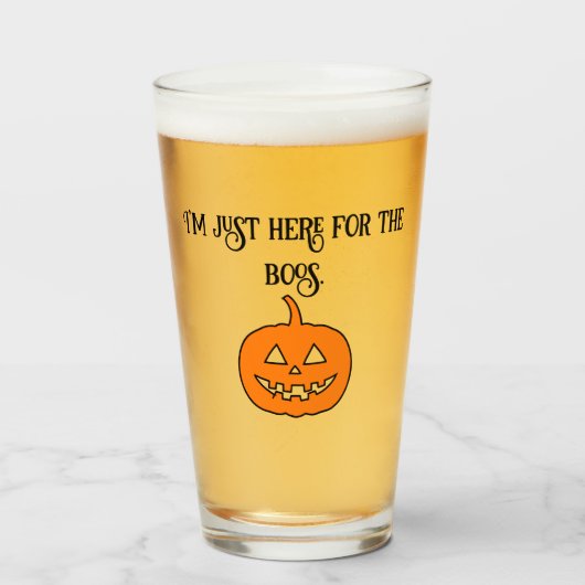 ハロウィーンのカボチャ私はボスガラスのためにここにいる タンブラーグラス (ドリンク正面)