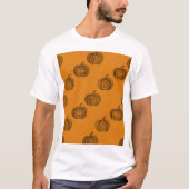 ハロウィーンのカボチャ秋の感謝祭 Tシャツ (正面)