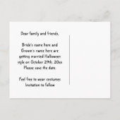 ハロウィーンのカボチャ頭かかし 案内ポストカード (裏面)