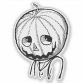 ハロウィーンのカボチャ頭 シール (正面)