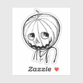 ハロウィーンのカボチャ頭 シール