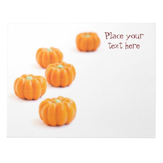 ハロウィーンのカボチャ飴 ノートパッド (正面)