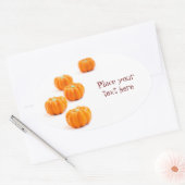 ハロウィーンのカボチャ飴 楕円形シール (封筒)