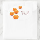 ハロウィーンのカボチャ飴 楕円形シール (バッグ)