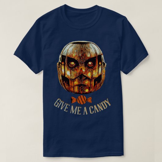 ハロウィーンのカボチャ飴 Tシャツ (デザイン正面)