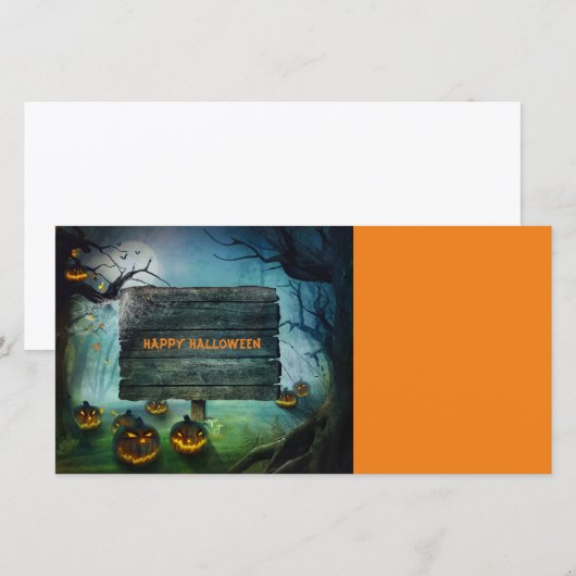 ハロウィーンのカボチャ (正面/裏面)