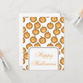 ハロウィーンのカボチャ カード (正面/裏面インサイチュ)