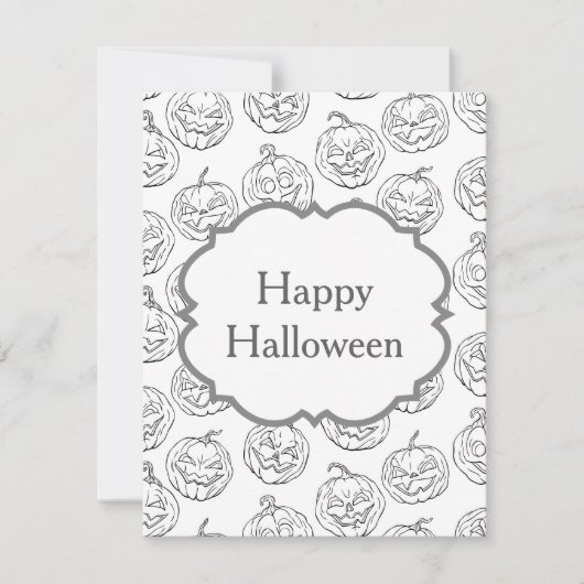 ハロウィーンのカボチャ カード (正面)