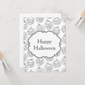 ハロウィーンのカボチャ カード (正面/裏面インサイチュ)