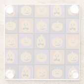 ハロウィーンのカボチャ ガラスコースター (裏面)