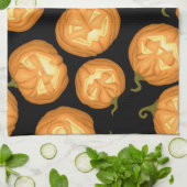 ハロウィーンのカボチャ キッチンタオル (折り畳み)