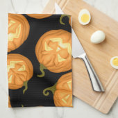 ハロウィーンのカボチャ キッチンタオル (四つ折り)