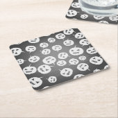 ハロウィーンのカボチャ スクエアペーパーコースター (アングル)