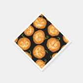 ハロウィーンのカボチャ スタンダードカクテルナプキン (角)