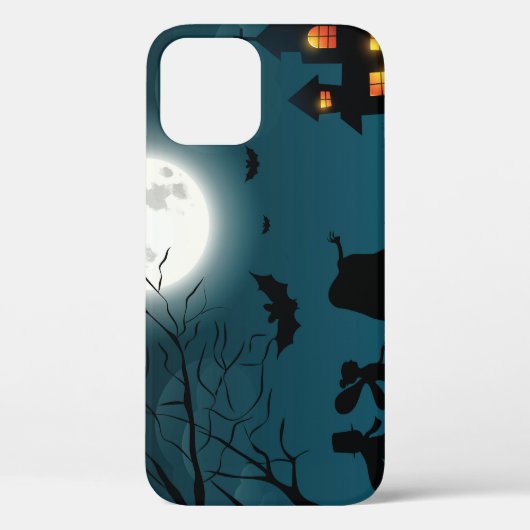 ハロウィーンのカボチャ:ダークキャッスルブルームーン Case-Mate iPhoneケース (裏面)