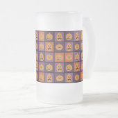 ハロウィーンのカボチャ フロストグラスビールジョッキ (正面右)