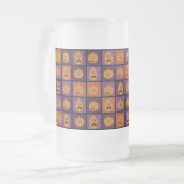 ハロウィーンのカボチャ フロストグラスビールジョッキ (正面左)