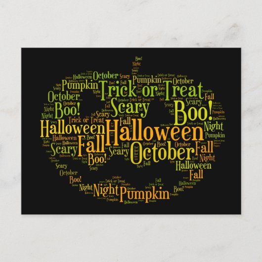 ハロウィーンのカボチャ・ブー! ポストカード (正面)