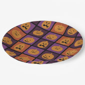 ハロウィーンのカボチャ ペーパープレート (アングル)