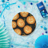 ハロウィーンのカボチャ ペーパープレート (パーティー)