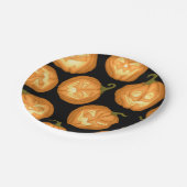 ハロウィーンのカボチャ ペーパープレート (アングル)