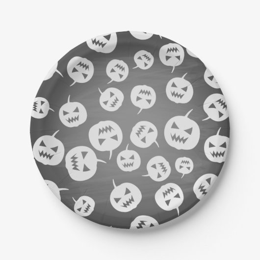 ハロウィーンのカボチャ ペーパープレート (正面)