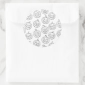 ハロウィーンのカボチャ ラウンドシール (バッグ)