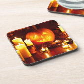 ハロウィーンのカボチャ・ランタン コースター (左側)
