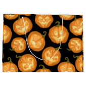 ハロウィーンのカボチャ ラージペーパーバッグ (裏面)