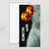 ハロウィーンのカボチャ – 怖いグリーティングカード シーズンカード (正面/裏面)
