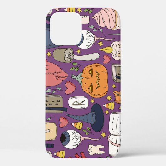 ハロウィーンのカボチャ、機知に富んだシームレスなパターン。 Case-Mate iPhoneケース (裏面)
